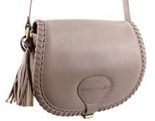 Load image into Gallery viewer, Ruby Rocks NIGHTINGALE Leather Cross Body Bag in Taupe