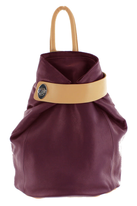 STORM London VITTORIA Backpack PLUM/CAMEL