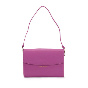 Meryl Clutch Shoulder Bag - Mauve Silver