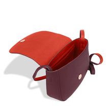 Load image into Gallery viewer, Kym Saddle Bag - Plum Tangerine Tango