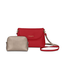 Load image into Gallery viewer, Emma Crossbody Bag With Pouch - Cherry Red
