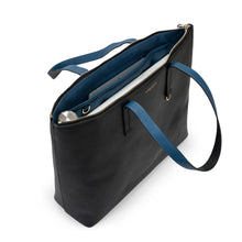 Load image into Gallery viewer, Winona Shopping Bag - Black Lapis Blue