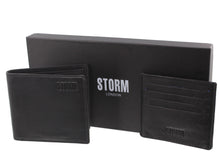 Load image into Gallery viewer, STORM London VEGAS Wallet &amp; Card Holder Set BLACK