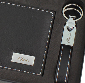 Personalised Wallet, Pen and Keyring Gift Set