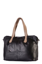 Load image into Gallery viewer, STORM London AZZURA Leather Handbag BLACK/CAMEL
