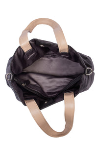 STORM London AZZURA Leather Handbag BLACK/CAMEL