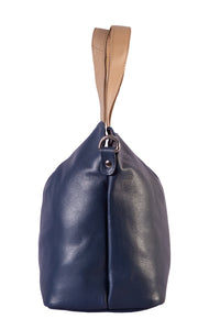 STORM London AZZURA Leather Handbag NAVY/CAMEL