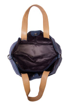 Load image into Gallery viewer, STORM London AZZURA Leather Handbag NAVY/CAMEL