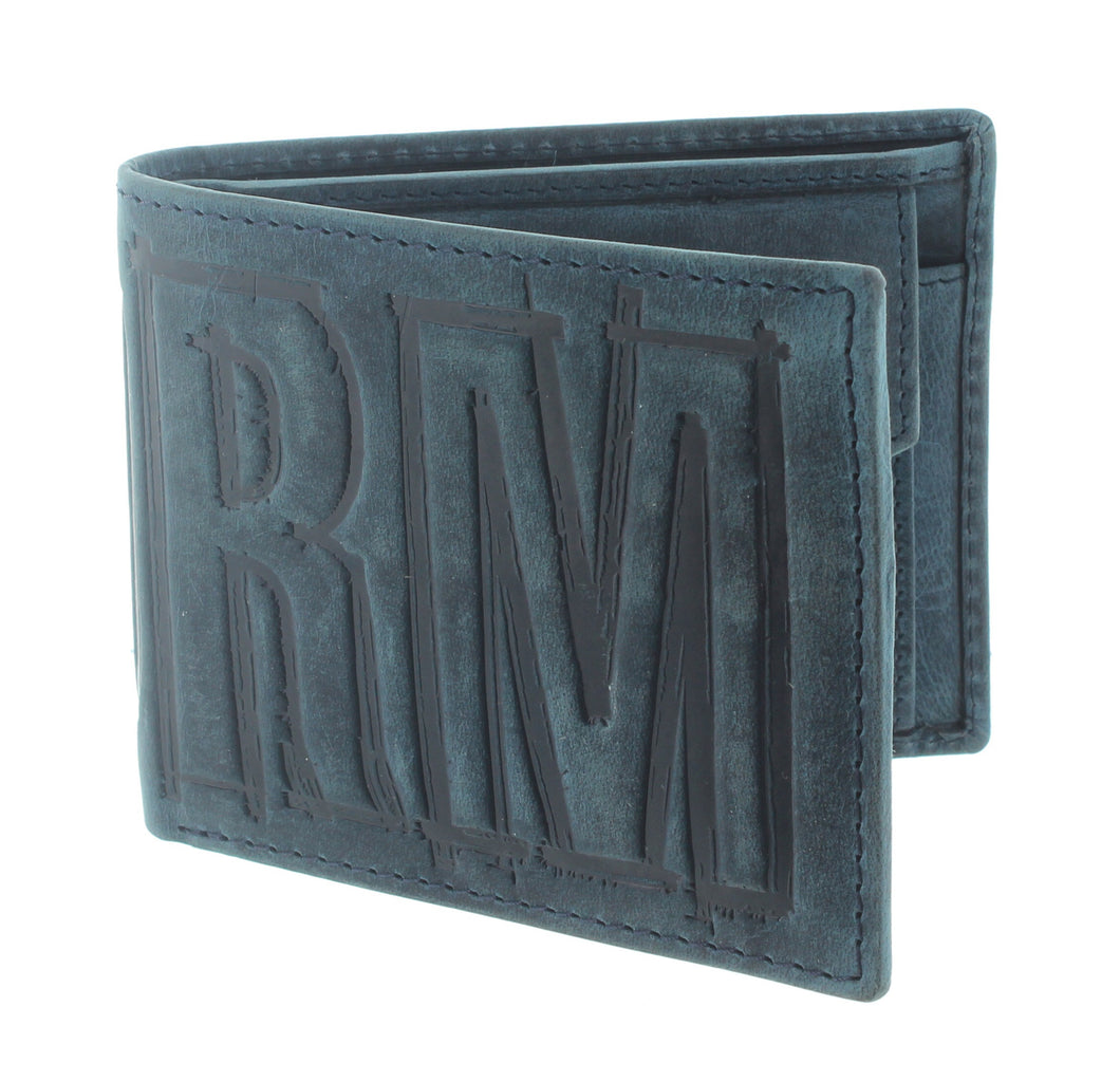 STORM London Yell Leather Anti-RFID Wallet Vintage Diesel Blue