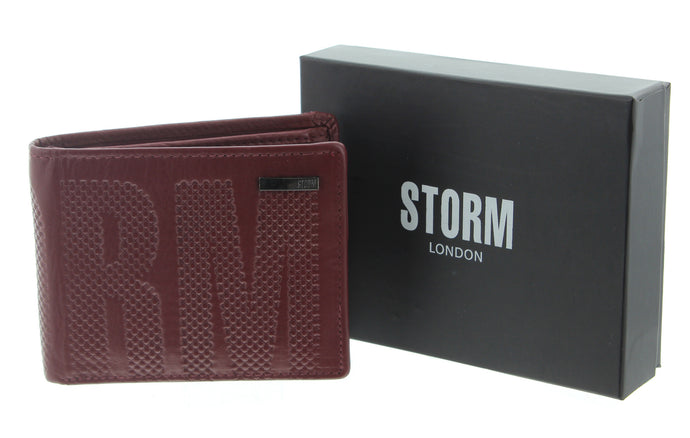 Storm London ECHO Leather Wallet BURGUNDY